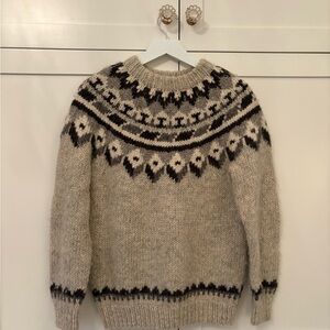 Vintage Knit Wool Icelandic Sweater